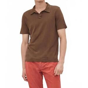 NEW MASSIMO ALBA aruba polo shirt in pecan